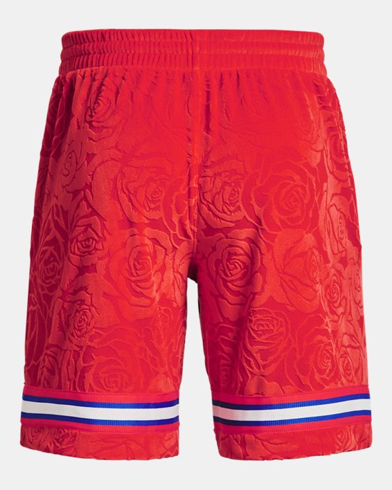 Men's UA Velour Rose Shorts, Red, pdpMainDesktop image number 6